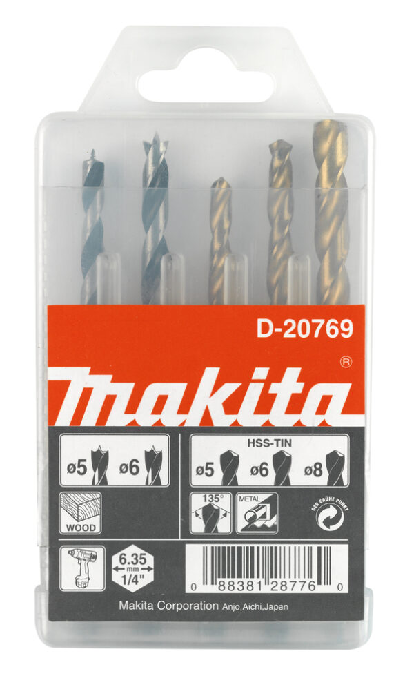 Poranteräsarja 5-osaa 1/4" Makita