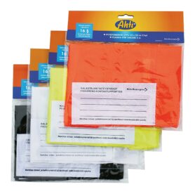 Pyydysmerkin liput 2kpl 22x22cm oranssi fluoresoiva