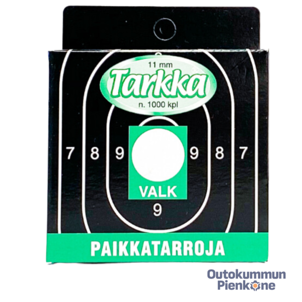 Paikkatarra 11mm valkoinen, rasiassa